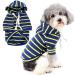 Zweitea dogs hoodie shirts for small medium-sized dogs striped hooded jacket puppy clothes sweater sweatshirt soft short sleeve basic t-shirt pet girl young hooded clothing yellow xs xs yellow