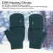 USB Heated Knitted Cotton Gloves - Electric Warm Mitten for Typing - Buy Online on GoSupps.com
