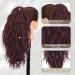 BARSDAR Red Ponytail Extension 18'' Burgundy - Long Curly Wavy Claw Clip Synthetic Hairpiece for Women - Ideal for Daily Use, Party, Halloween - Buy Online on GoSupps.com