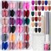 24 Packs 576PCS Matte Press on Nails Medium Length FANDAMEI Medium Coffin Fake Nails Full Cover Acrylic Short Ballerina False Nail tips with Nail Glue Nail Adhesive Tabs Nail File for Nail Art DIY A-24Packs Matte Color