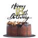 Sotpot 1 Pack 18th Cake Topper Black&Gold Glitter 18th Birthday Cake Decorations Happy 18th Cake Toppers for Boys Girls Birthday Themed Party Supplies 18th birthday cake topper