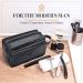 Men's Leather Shaving Bag | Cruelty-Free Toiletry Organizer | Midnight Black Dopp Kit - Buy Online on GoSupps.com