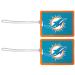 NFL Miami Dolphins Vinyl Luggage Tag, 2pk, Blue, One Size