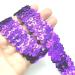 YOOGCORETT 2 Yards Dark Purple Elastic Sequin Ribbon Trim Glitter Metallic Stretch Flat Sequin Ribbon Lace for Sewing, Dress Costume, Wedding Party Embellishments and DIY Craft Supplies 30mm Dark Purple 30mm