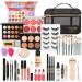 LYMYBETY Makeup Set Cosmetic Make Up Starter Kit With Storage Bag Portable Travel Make Up Palette Eyeshadow Foundation Lip Gloss for Teenage & Adults (Style C)