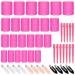 Sep -glitter curlers set 48 pieces curls set set 4 sizes jumbo detachment writer Small self -adhering curlers with 24 pieces hair clip hair rollers for long medium short hair (50 40 30 20mm) pink pink