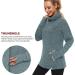 Soneven Women's Running Fleece Sweatshirt Cowl Neck Pullover with Thumb Holes and Neck Gaiter - Teal (Large) - Buy Online on GoSupps.com