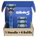 Gillette5 Men's Razor Handle + 4 Refills