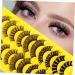 LALAFINA 10 Pairs Eyelashes Natural False Lashes Dramatic Lash Fake Lashes Strip Lashes Cosplay Eyelash Fluffy Spiky Lashes Extension Eyelash Fiber Daqu Pointy Vacation