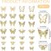 28 pcs Gold Butterfly Nail Charms - 3D Nail Diamonds Rhinestones for Nail Art Design - Buy Online on GoSupps.com