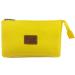 Bank bag money bag folder toiletry bag toiletry bag travel bag money case made of felt (yellow)