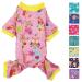 Dog Pajamas Soft Cotton Blend Jumpsuit Cute Pet Clothes for Small Medium Pet (Pink Owls, L: Length 18", Chest 22" - 26") Pink Owls L: Length 18", Chest 22" - 26"