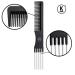 K-Pro Teasing Comb | Black Hairdressing Tail Comb with Metal Fork & Fine Teeth for Perfect Volume | International Shipping Available - Buy Online on GoSupps.com
