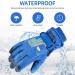 Winter Kids Gloves - Waterproof Windproof & Adjustable Blue Gloves for Children 5-10 Years - Warm Snow Gloves for Girls - Buy Online on GoSupps.com