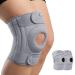 AVIDDA Knee Supports Open Patella Knee Brace for Men Women Neoprene Knee Braces for Joint Pain Sports Walking Running Gery Large 1Pair(18.5" to 22.5") Size M-XL: 18.5" to 22.5" Gery 1Pair