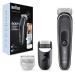 Braun Body Groomer 5 Manscape Tool For Men With SkinShield Technology Sensitive Comb Wet & Dry 100% Waterproof UK 2 Pin Plug BG5350 Grey/White