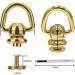 4Pcs Brass Ball Studs Rivets D Ring for Leather Crossbody Purse Craft Gold - Buy Online on GoSupps.com