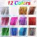 12 Colors Hair Tinsel Strands Kit with 2400 Strands - Hair Extensions Tool Kits for Girls and Women - Includes Pliers, Pulling Hook, Bead Device, and 200pcs Silicone Lined Micro Rings - Fashionable Hairpin (120cm) - Buy Online on GoSupps.com