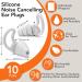 10 Pair Silicone Ear Plugs - Reusable Soft Washable Noise Cancelling - Ideal for Sleeping Shooting Music & Construction - Includes Plastic Case - Buy Online on GoSupps.com