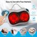 Shiatsu Massage Pillow with Heat | Deep-Kneading Neck Shoulder & Back Relief | 3 Speed Electrical Device - Light Gray - Buy Online on GoSupps.com