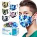 Black Disposable Face Masks - (50/100) Pack Protective Mask for Women and Men3 Ply Breathable Black Masks Adult-camouflage50 Pcs