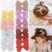 20 Pieces Girls Hair Bows Linen Fabric Bows Alligator Clips Hair Accessories for Little Girls Toddlers Kids and Teens(Blue and Green)