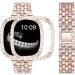V-MORO Compatible with Fitbit Sense 2/Versa 4 Bands for Women with Protective Case Cover Luxurious Bling Diamond Stainless Steel Strap Replacement for Fitbit Versa 4/Sense 2-Rose Gold - Buy Online on GoSupps.com