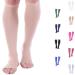 Doc Miller Open Toe Compression Socks 1 Pair 20-30mmHg Support Circulation Recovery Shin Splints Varicose Veins Skin Open Toe Large (1 Pair)