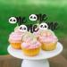 Ercadio 24 Pack Panda One Cupcake Toppers Black Glitter Panda One Cupcake Picks Panda 1st Cupcake Picks for Panda Theme Baby Shower Kids Birthday Party Cake Decor Supplies Pattern 3 - Buy Online on GoSupps.com