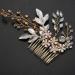 Jimenez Women Hairpin Hair Comb Clip Floral Head Piece Crystal Flower Bride Hair Pins Wedding Bridal Hairs Accessories Gift - Buy Online on GoSupps.com