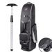 CHAMPKEY 1200D Polyester Oxford Golf Travel Bag with Oversized Wheels | Resistance to Wear and Tear Golf Travel Cover Black