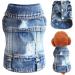 Stylish Pet Dog Denim Jacket Vest | Fashionable Denim Clothing for Small & Medium Dogs & Cats | Summer T-Shirt Sweater (XL C) - Buy Online on GoSupps.com