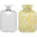 NAANLE Pastel Yellow Dandelion Hot Water Bottle - 2L Large Transparent for Menstrual Cramps Relief & Heat Therapy - Buy Online on GoSupps.com
