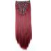 CAISHA by PRETTYSHOP XXL 20 Clip In Hair Extensions Burgundy Red - Set of 8 Synthetic Fiber Pieces | Straight Hairpiece CES112 - Buy Online on GoSupps.com