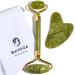 Jade Roller and Gua Sha - Spa Grade Face Roller Massager and Gua Sha Massage Tool set. 100% Authentic Jade Stone. Reduces Puffiness, Wrinkles and Reveals Your Natural Glow