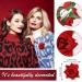 6 Pcs Red Rose Hair Clip Set - Floral Hairpins for Women & Girls | Wedding & Flamenco Dancer Accessories - Buy Online on GoSupps.com