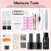 Poly Nail Gel Kit with Drill and UV Light - 4pcs Poly Extension Builder Set | Clear Pink Gel, Base & Top Coat, Slip Solution | Nail Art Manicure Tools, Salon Starter Kit for Women - Color B3 - Buy Online on GoSupps.com