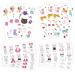 Temporary Tattoos for Girls Kids Women(180pcs)  Konsait Cute Kitty Cat Tattoos Waterproof Body Art Sticker Great Birthday Party Favors Kids Party Accessories Goodie Bag Stuffers Party Fillers Gift