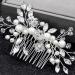 Elegant Wedding Hair Comb with White Opal Rhinestones & Crystals | Bridal Jewelry for Women & Girls - Buy Online on GoSupps.com