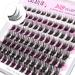 Calailis eyelashes individually 96 PCs DIY Individual eyelashes for the self-application of lash exttesnion at home 10-16mm d curl cluster individual lashes (HD10 mix)