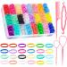2000 Pcs Baby Hair Ties for Hair with 4 Hair Loop Styling Tools  Mini Elastic Hair Ties Colorful Small Rubber Bands with Organizer Box Baby Hair Ties Hair Accessories for Girls  24 Colors Multicolor