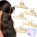5 PCS Large Hair Claw Clips Gold Hair Clips for Thick Hair No-Slip Cross Claw Clip Metal Hair Catch Barrette French Hair Accessories for Women and Girls