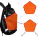 2 Pieces Blaze Orange Safety Panel Large Pentagonal Orange Panel Hunting Mesh Blaze Orange Pack Attachment with Reflective Strip on Tent Backpack for Field Trip Hiking Camping Biking Outdoor Traveling