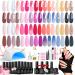 Beetles Gel Nail Polish Kit with 36W UV LED Light 32 Colors Glitter Gel Polish Set Soak Off Base Gel Top Coat Builder Nail Gel Blooming Gel Temperature Color Changing Gel Nail Kits Manicure DIY Home 32 Colors-Dazzling World
