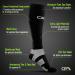 CFA V1 Quality Compression Socks for Men & Women - Best for Running Gym Cycling & Muscle Recovery - Sustainable Danish Design M Black/Gray - Buy Online on GoSupps.com