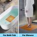 YINENN Square Shower Mat 21x21 inches - Non Slip, Washable, with Suction Cups and Drain Holes - Brown - Buy Online on GoSupps.com