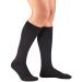 Truform Compression Socks 10-20 mmHg Ladies Gym Socks Knee High Over Calf Length Large (1 Pair) Black