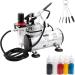 Timbertech Airbrush Kit with Compressor AS18-2K - Basic Start Kit for Hobby, Tattoo, Graphic & Body Painting - Buy Online on GoSupps.com