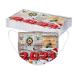 ZQP BEUU 20PCS 2021 Happy New Year Printed Disposable Face_Mack for Women Men 3 Ply Non-Woven with Elastic Ear Loop Holiday Festival Designer for Adults Breathable Dust Air Pollution Mixed