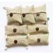 Bamboo charcoal air purifying bag, Naturally Dyed and Canada-Made odor absorber, a scent free, chemical free activated bamboo charcoal smell eliminator 3 large and 4 small light yellow color bags